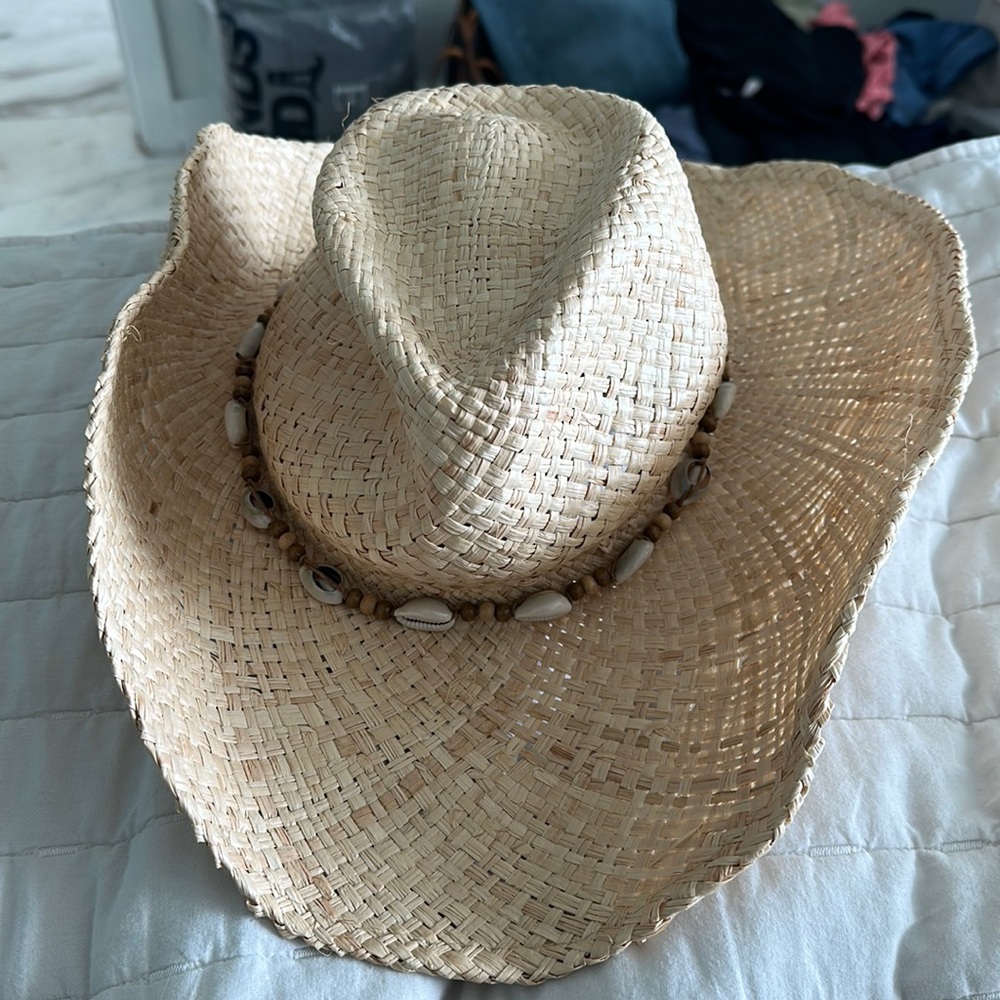 Seafolly raffia cowgirl hat - NWT
